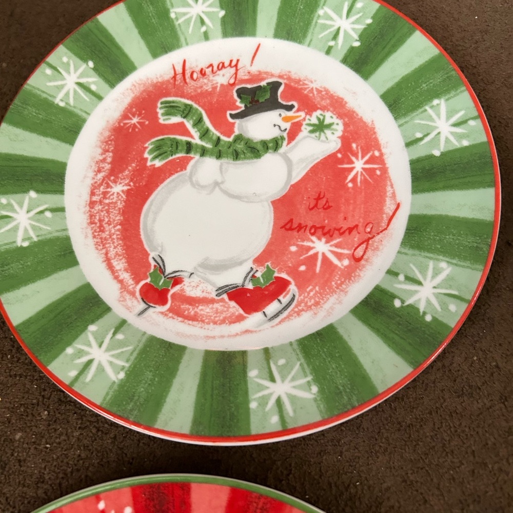 Vintage Avon china Christmas plate collection
